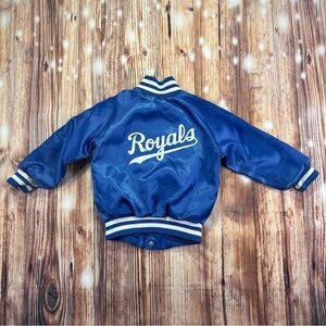 Vintage Chalk Line Kansas City Royals Satin Litle Boys Jacket Size 3